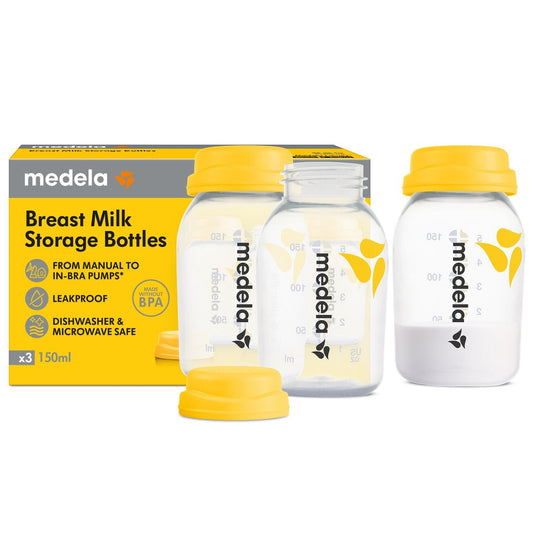 Botellas para Leche Materna 150 ml (Pack x3) – Prácticas, seguras y perfectas para cada toma