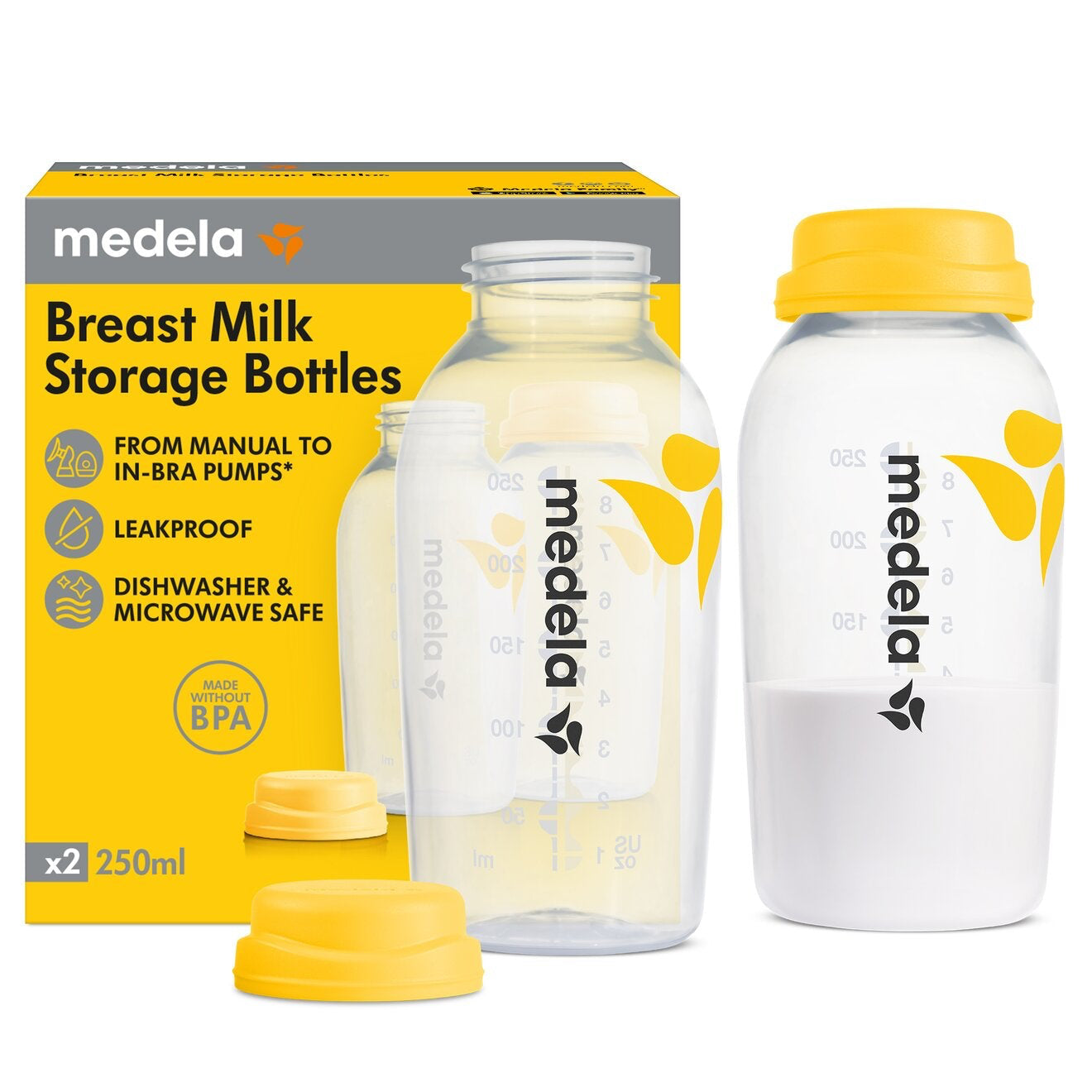 Botellas para Leche Materna 250 ml (Pack x2) – Más capacidad, misma seguridad.